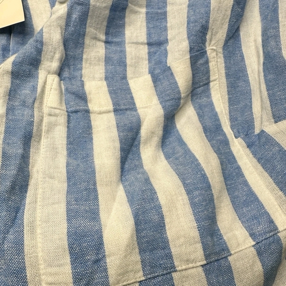Ava & Viv Blue and White Striped Casual Shirt - Picture 9 of 16